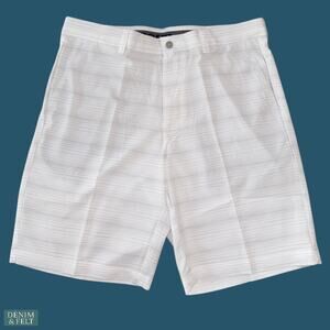 PGA Tour White Stretch Shorts Active Waistband Golf Essential Summer Classic
